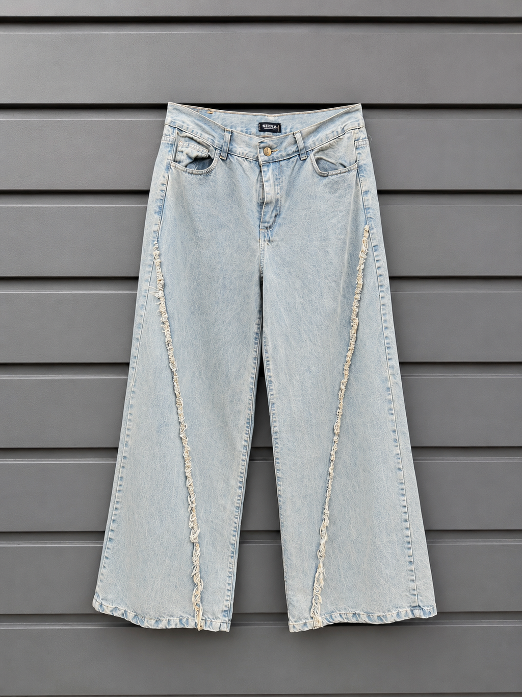 Jean desflecado wide leg