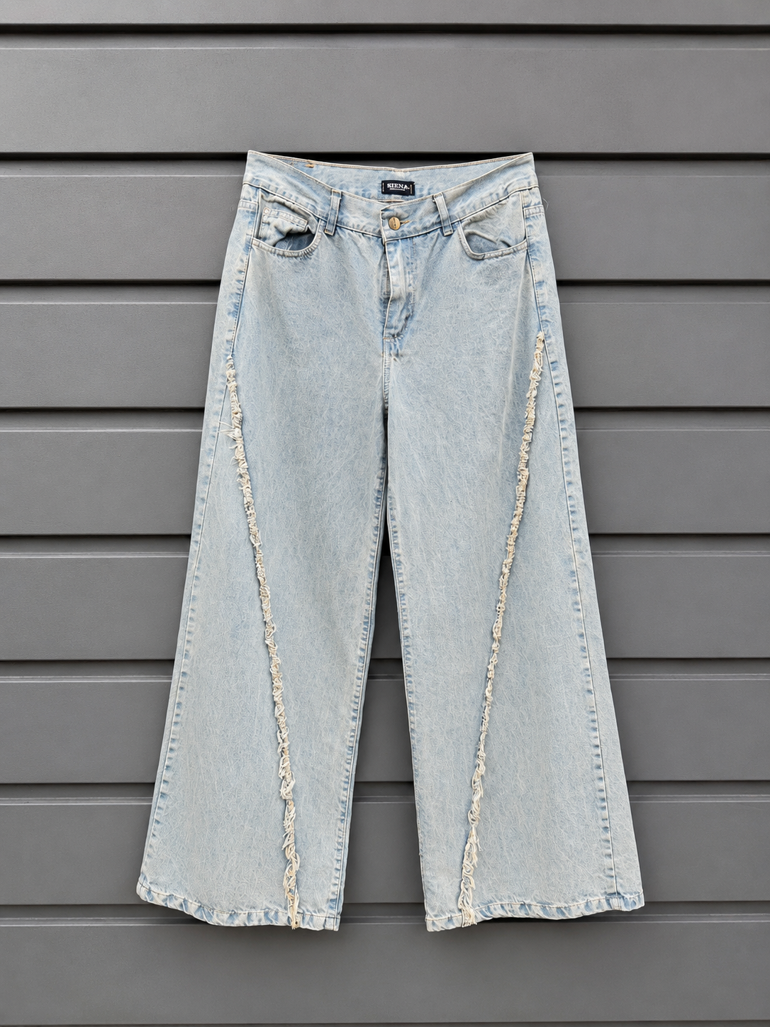Jean desflecado wide leg