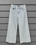 Jean desflecado wide leg
