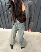 Jean desflecado wide leg